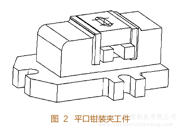 铣床平口钳装夹工件示例图